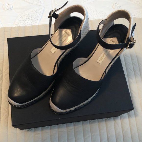 Paloma Barcelo Black Leather Wedge - Picture 3 of 7